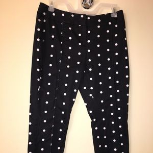 Polka dot black and white pants